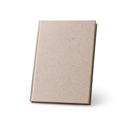 EAPAD RIGID. Blocnotes A5 cu copertă dură, realizat din deșeuri de frunze de ceai (65%) - Natural - Img 1