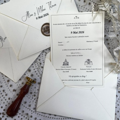 Invitatie de nunta cu cadran
