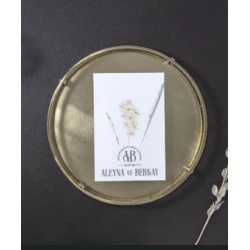 Invitatii Nunta in forma de plic si elemente aurii - Img 1
