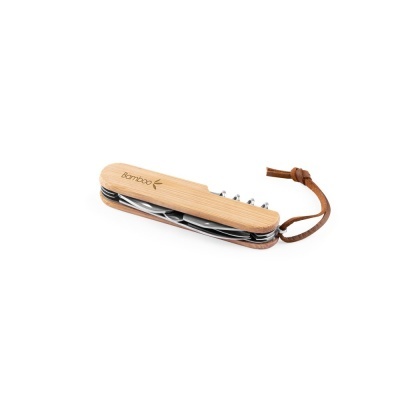Ryker – Cuțit de buzunar multifuncțional bambus inox - Img 4