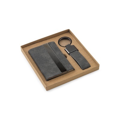 VAUGHN. Set format dintr-un suport pentru carduri și un suport pentru chei, ambele realizate din metal și poliester reciclat (30% rPET) - Img 2