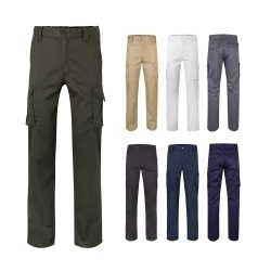 VL PAN. Pantaloni stretch cu buzunare multiple (290 g/m²), din bumbac (46%), EME (38%) și poliester (16%) - Img 1