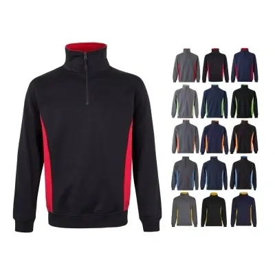 VL SVAROG. Hanorac bicolor din terry (260 g/m²), din poliester (65%) și bumbac (35%)