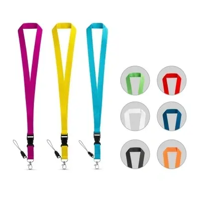 ANQUETIL. Lanyard din poliester cu carabina metalică
