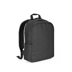 GIJON. Rucsac pentru laptop din poliester reciclat de înaltă densitate 600D și căptușeală din poliester reciclat 210D - Gri inchis - 16 L - Img 1