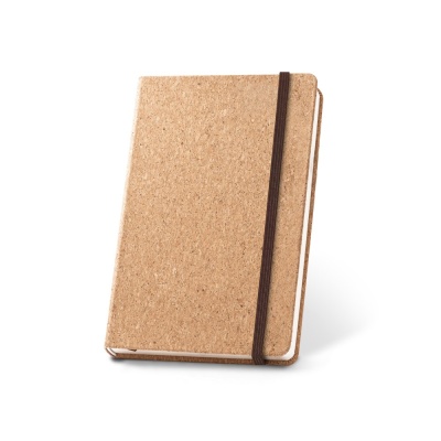 HAWKINS A5. Caiet A5 din plută cu pagini simple din material certificat FSC™ și alte materiale controlate