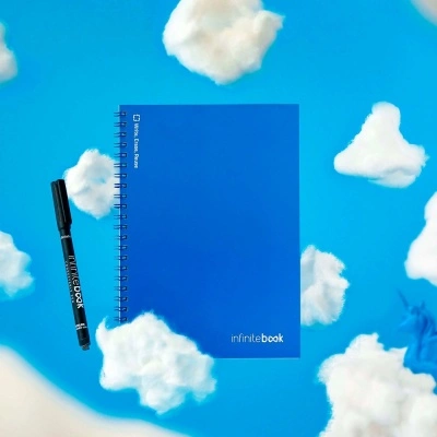 INFINITEBOOK PLAIN A5. "Infinitebook" cu copertă flexibilă și 15 pagini simple de tip tablă albă - Personalizat - Img 5