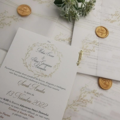 Invitație eleganta cu invelioare de calc - Img 6