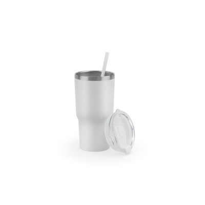 JOYNER M. Pahar de călătorie compact din oțel inoxidabil (91% reciclat) cu perete dublu izolat în vid și finisaj mat 600 ml - Img 4