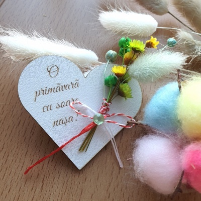 Mărtisoare personalizate cu nume si flori uscate - Img 2