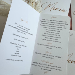 Meniu tip carte cu elemente aurii - Img 4