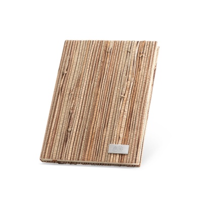 NERUDA. Notepad A5 cu coperta tare din fibre naturale de paie - Natural - Img 2