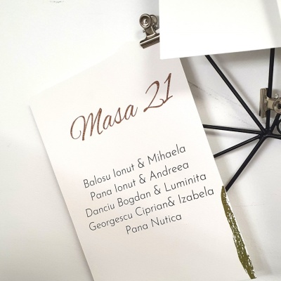 Număr masa și opis