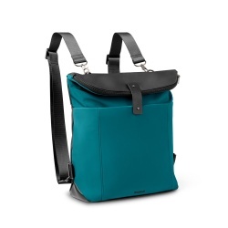 ROVER BACKPACK II. Rucsac din material textil și PU - Albastru petrol - Img 1