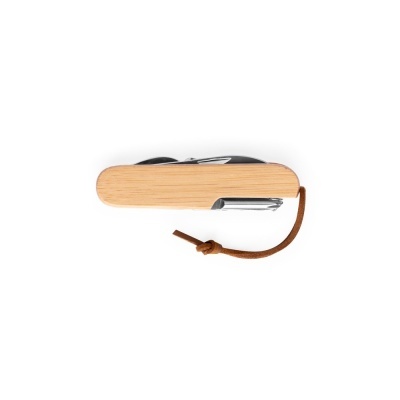 Ryker – Cuțit de buzunar multifuncțional bambus inox - Img 5