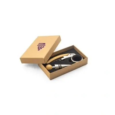 SAVORY. Set de vin din bambus și oțel inoxidabil - Img 2