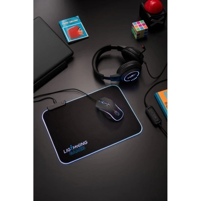 Thorne Headset RGB. Căști din ABS cu cablu de 2 m, microfon și lumini LED RGB - Negru - Img 5