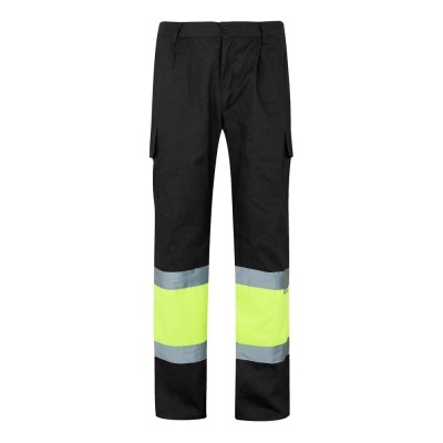 VL ATHENA. Pantaloni din twill în două tonuri (210g/m²), căptușiți, cu mai multe buzunare, din bumbac (20%) și poliester (80%)