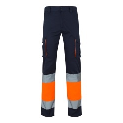 VL ZEUS LARGE. Pantaloni elastici cu buzunare multiple, în două tonuri (240 g/m²), din bumbac (46%), EME (38%) și poliester (16%) - Img 5