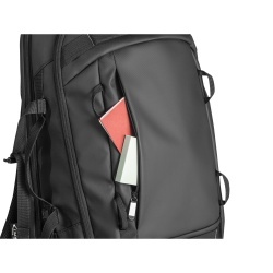 KAMPALA. Rucsac pentru laptop din poliester reciclat 900D, de înaltă densitate, cu protecție impermeabilă și căptușeală din poliester reciclat 210D 17'3" - Negru - 21 L - Img 4