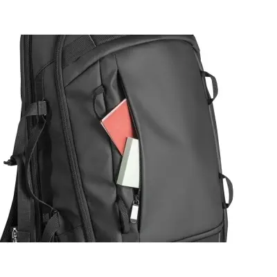 KAMPALA. Rucsac pentru laptop din poliester reciclat 900D, de înaltă densitate, cu protecție impermeabilă și căptușeală din poliester reciclat 210D 17'3" - Negru - 21 L - Img 4