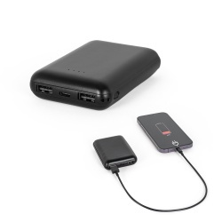 LEAKEY 8. Power bank 8'000 mAh în ABS reciclat (100% rABS) - Negru - Img 1
