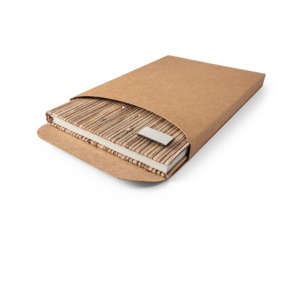 NERUDA. Notepad A5 cu coperta tare din fibre naturale de paie - Natural - Img 3