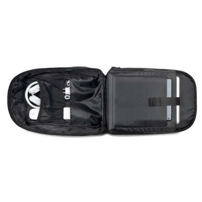 YANGON BPACK. Rucsac antifurt, din twill cu strat hidrofug și poliester reciclat 600D de înaltă densitate, pentru laptop de 17,3” - Img 4