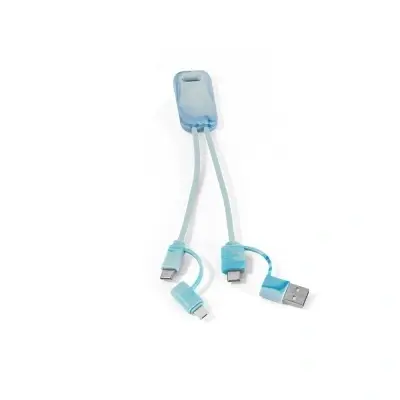 BERNERS. Cablu USB super rapid 6 în 1 în Pet reciclat (100% rPET)