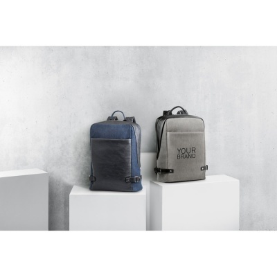 DIVERGENT BACKPACK I. Rucsac pentru laptop până la 15.6'' în denim și PU - Img 5