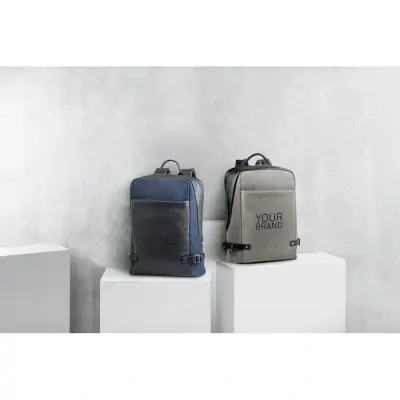 DIVERGENT BACKPACK I. Rucsac pentru laptop până la 15.6'' în denim și PU - Img 5