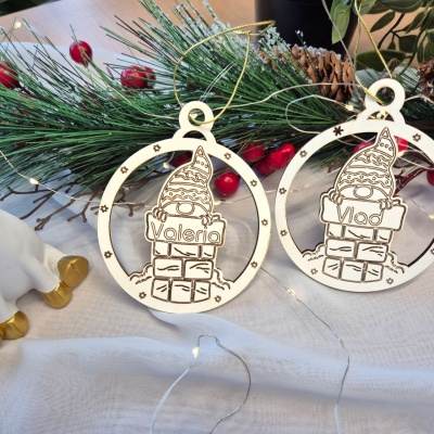 Glob lemn personalizat Elf