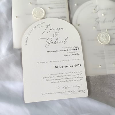 Invitație arcada cu perle - Img 5