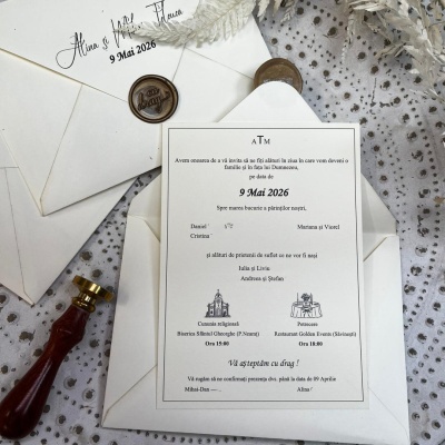 Invitatie de nunta cu cadran - Img 2