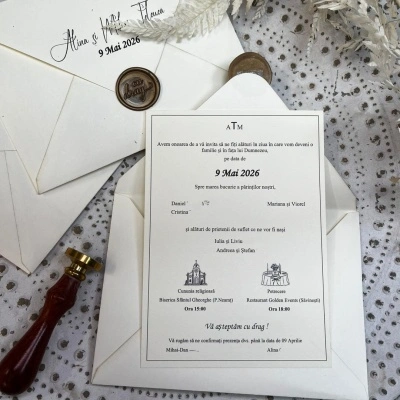 Invitatie de nunta cu cadran - Img 2