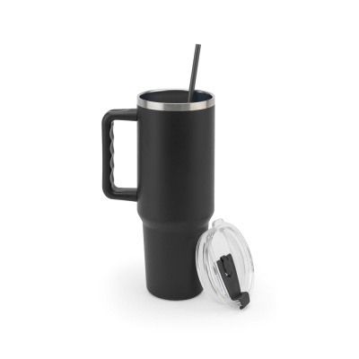 JOYNER XL. Pahar mare de călătorie din oțel inoxidabil (91% reciclat) cu perete dublu izolat în vid și finisaj mat 1300 ml - Img 4