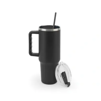 JOYNER XL. Pahar mare de călătorie din oțel inoxidabil (91% reciclat) cu perete dublu izolat în vid și finisaj mat 1300 ml - Img 4