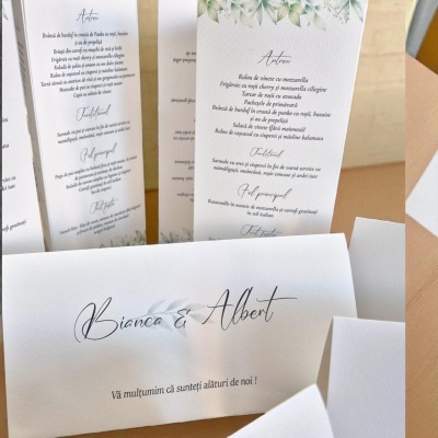 Meniu pliat in 3 cu frunze