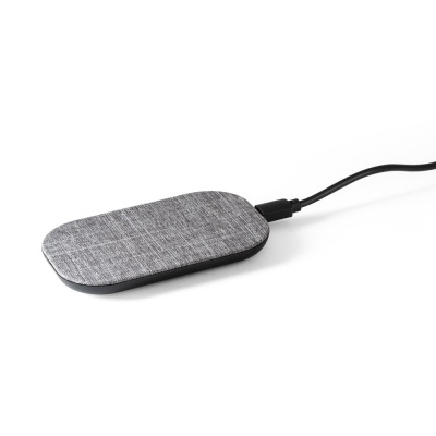 RENEWAL CHARGER. Încărcător wireless super rapid de 15W în PET reciclat (100% rPET) - Gri