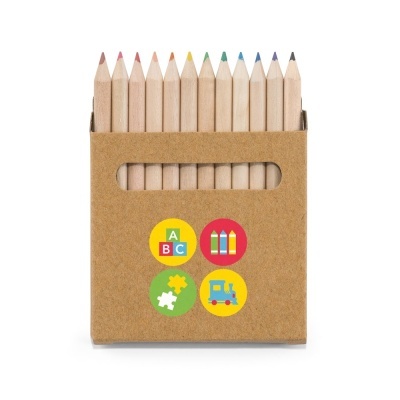 Set de 12 creioane colorate - Vegyes - ø 3,5 x 10,3 cm - Img 2