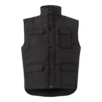VL MEFITIS. Vestă căptușită cu mai multe buzunare (220g/m²), din poliester (100%)