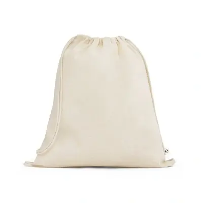 BELIZE. Sacoșă rucsac 100% bumbac organic (140 g/m²) - Natural deschis - Personalizat - Img 2