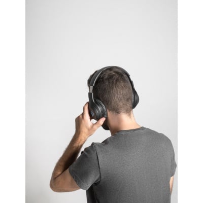 BETTENCOURT. Căști wireless pliabile cu ANC și autonomie de 15h în ABS reciclat (100% rABS) - Negru - Personalizat - Img 5