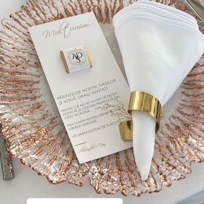 Card mulțumire cu ciocolată personalizată