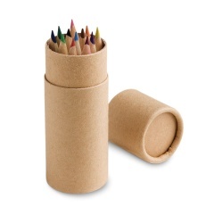 CYLINDER. Cutie 12 creioane colorate - Natural - Img 1