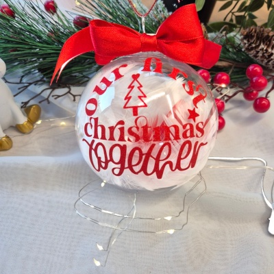 Glob personalizat ”Our first Christmas together”
