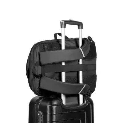 KAMPALA. Rucsac pentru laptop din poliester reciclat 900D, de înaltă densitate, cu protecție impermeabilă și căptușeală din poliester reciclat 210D 17'3" - Negru - 21 L - Img 6