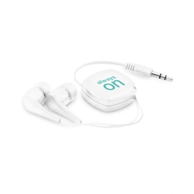 PINEL. Căști retractabile cu cablu de 0,75 m și conexiune stereo de 3,5 mm în ABS