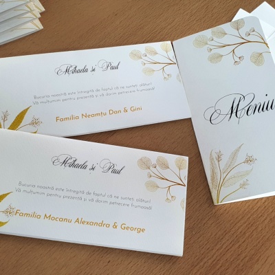 Plic de dar cu frunze aurii