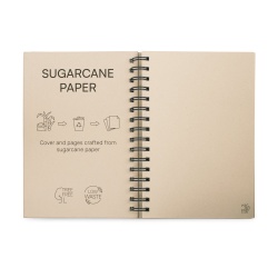 PROUST. Caiet A5 cu inele, cu copertă tare, fabricat din hârtie din trestie de zahăr (80% trestie de zahăr) cu pagini simple - Img 4